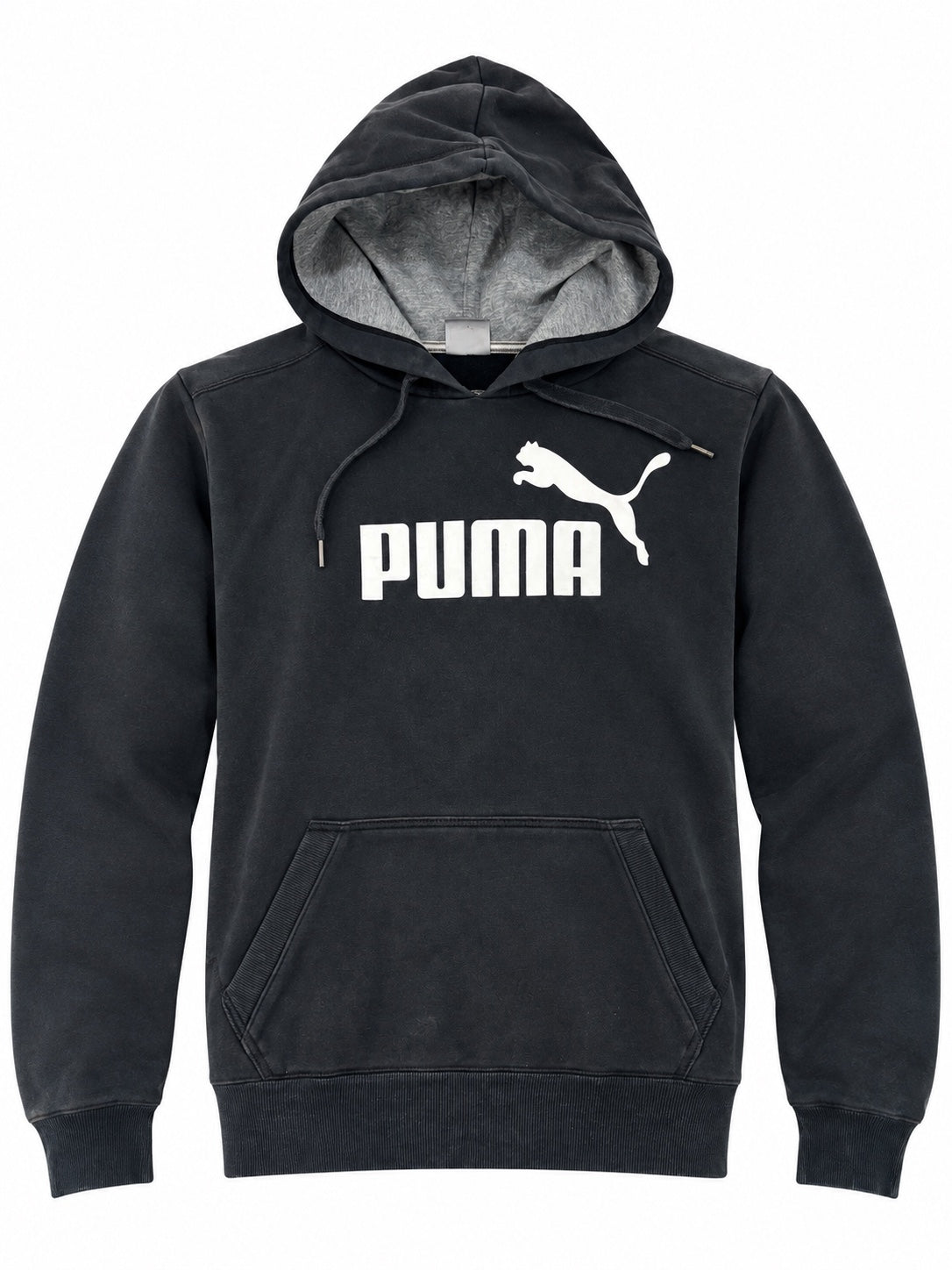 Puma Men's Black & Charcoal Panel Hoodie