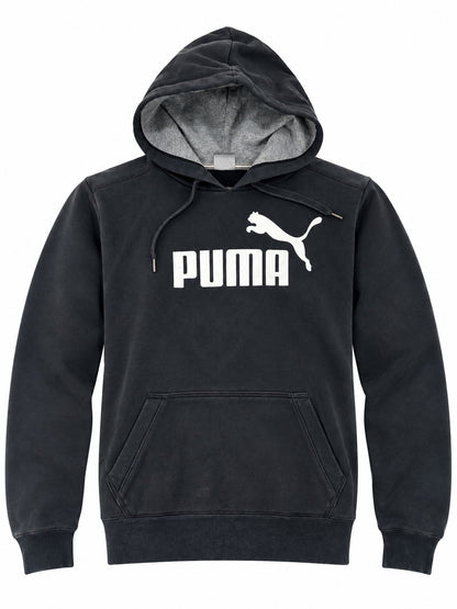 Puma Men's Black & Charcoal Panel Hoodie