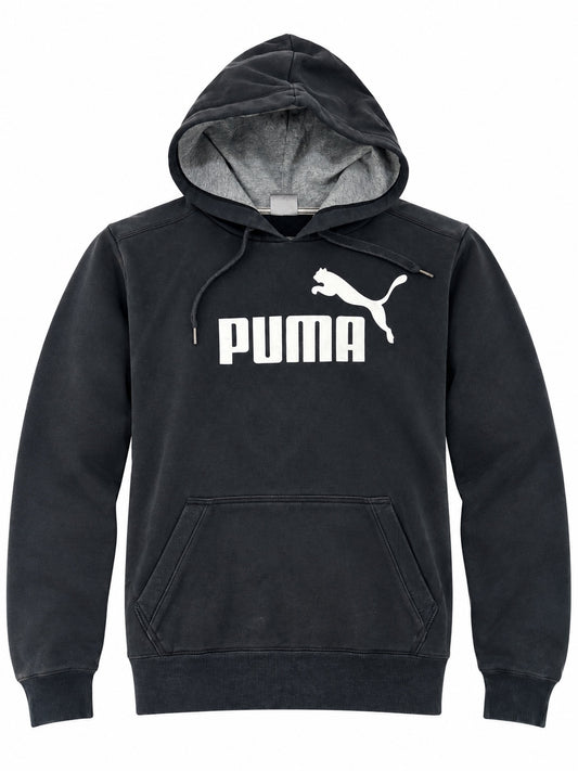 Puma Men's Black & Charcoal Panel Hoodie