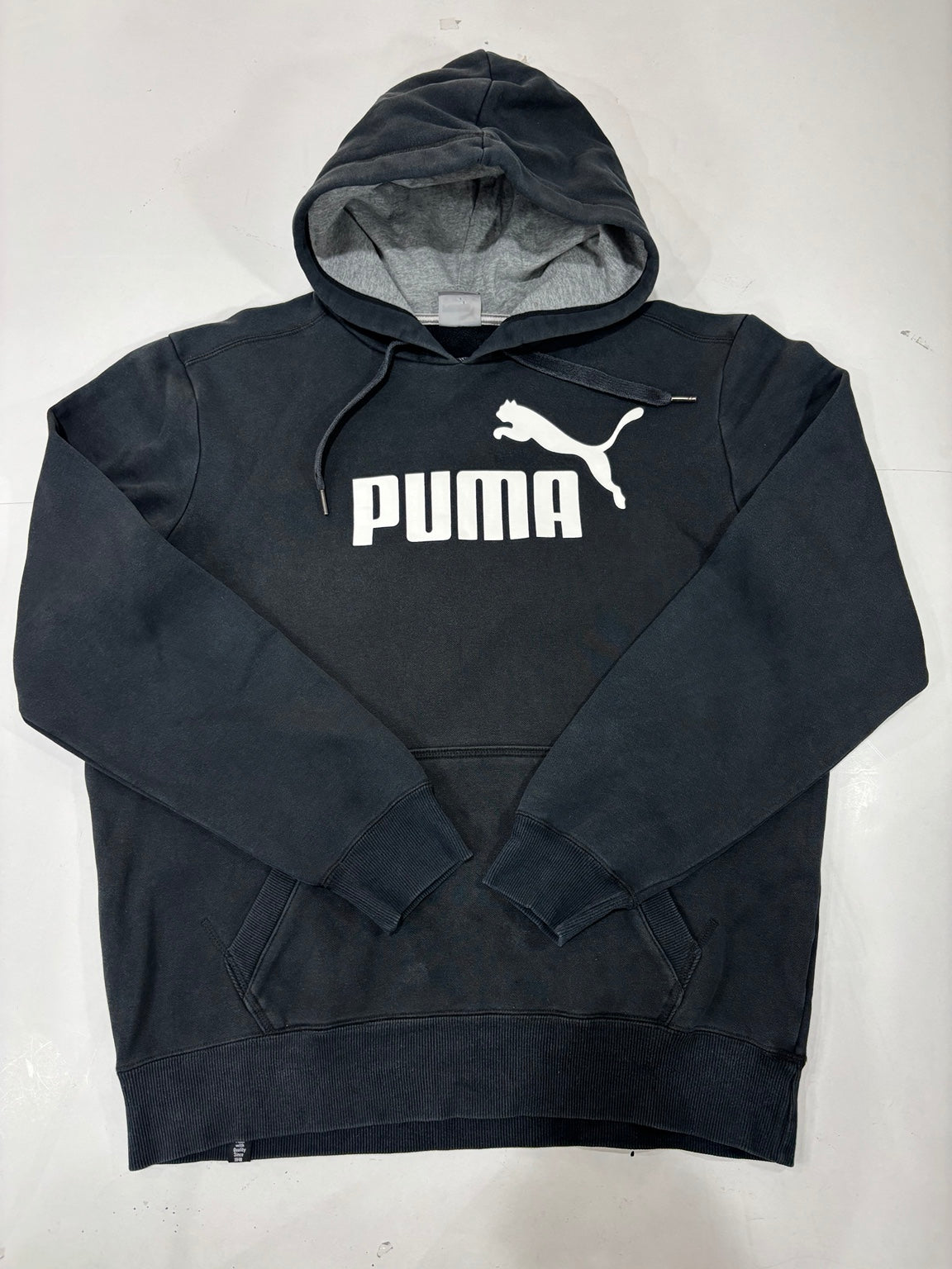 Puma Men's Black & Charcoal Panel Hoodie