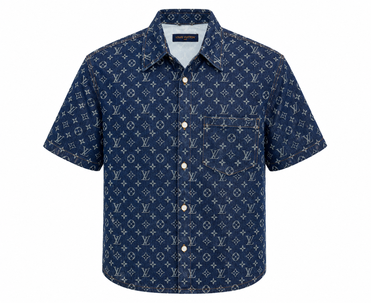 Louis Vuitton Oversize Monogram Denim Shirt Size XL
