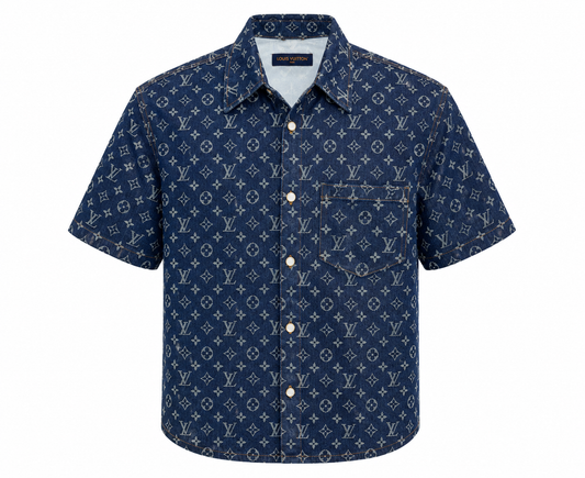 Louis Vuitton Oversize Monogram Denim Shirt Size XL