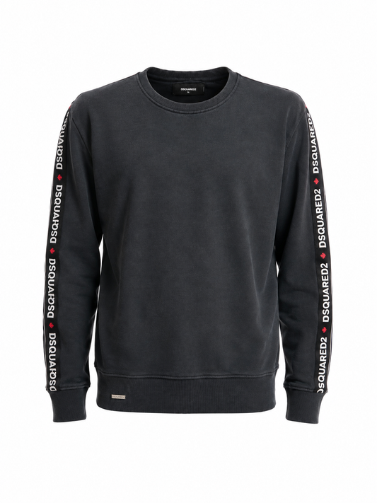 Dsquared2 Men’s Crewneck Sweatshirt Faded Black Preowned