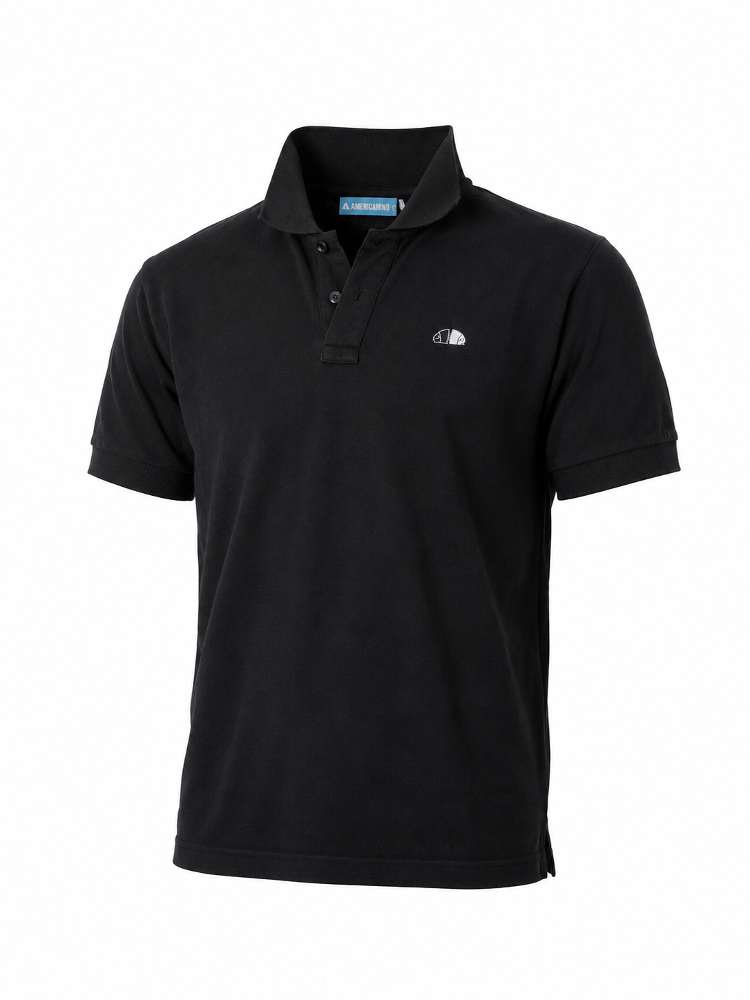 Americanino Men’s Black T-Shirt Polo Classic Fit Preowned Size S