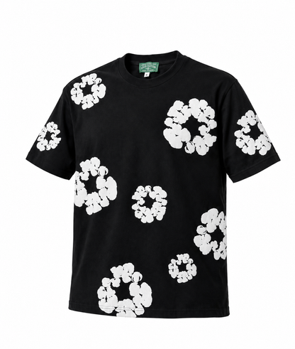 Denim Tears Black & White Floral T-Shirt