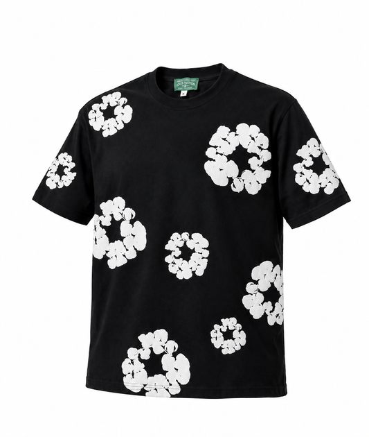 Denim Tears Black & White Floral T-Shirt