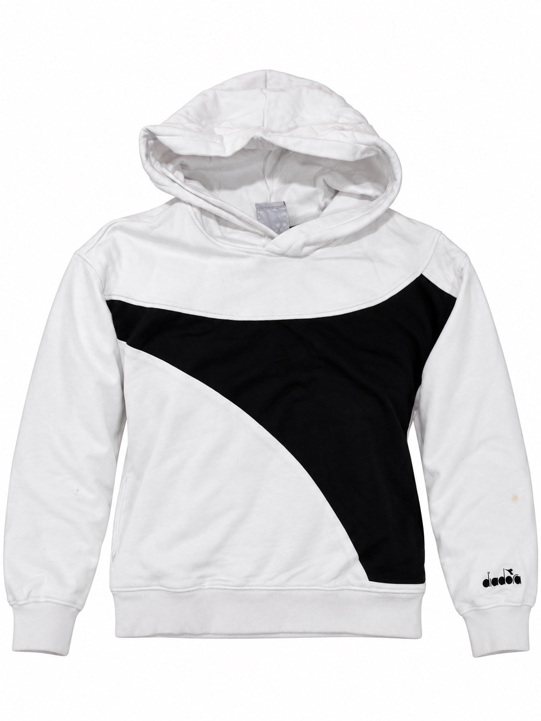 Diadora White & Black Vintage Hooded Sweatshirt