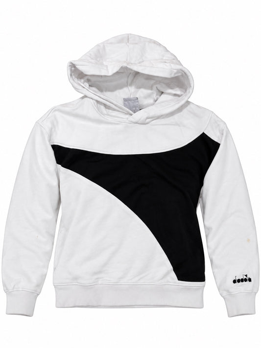 Diadora White & Black Vintage Hooded Sweatshirt